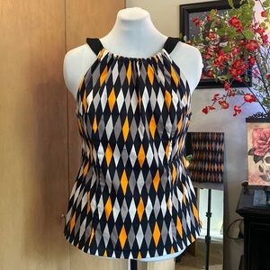 Halloween Harlequin Pinup Girl Clothing Blouse 2X